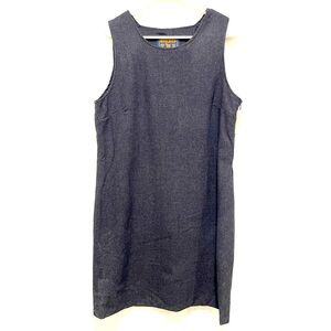 Vintage Woolrich Women’s Charcoal Gray Sleeveless Shift Mini Dress Size Medium